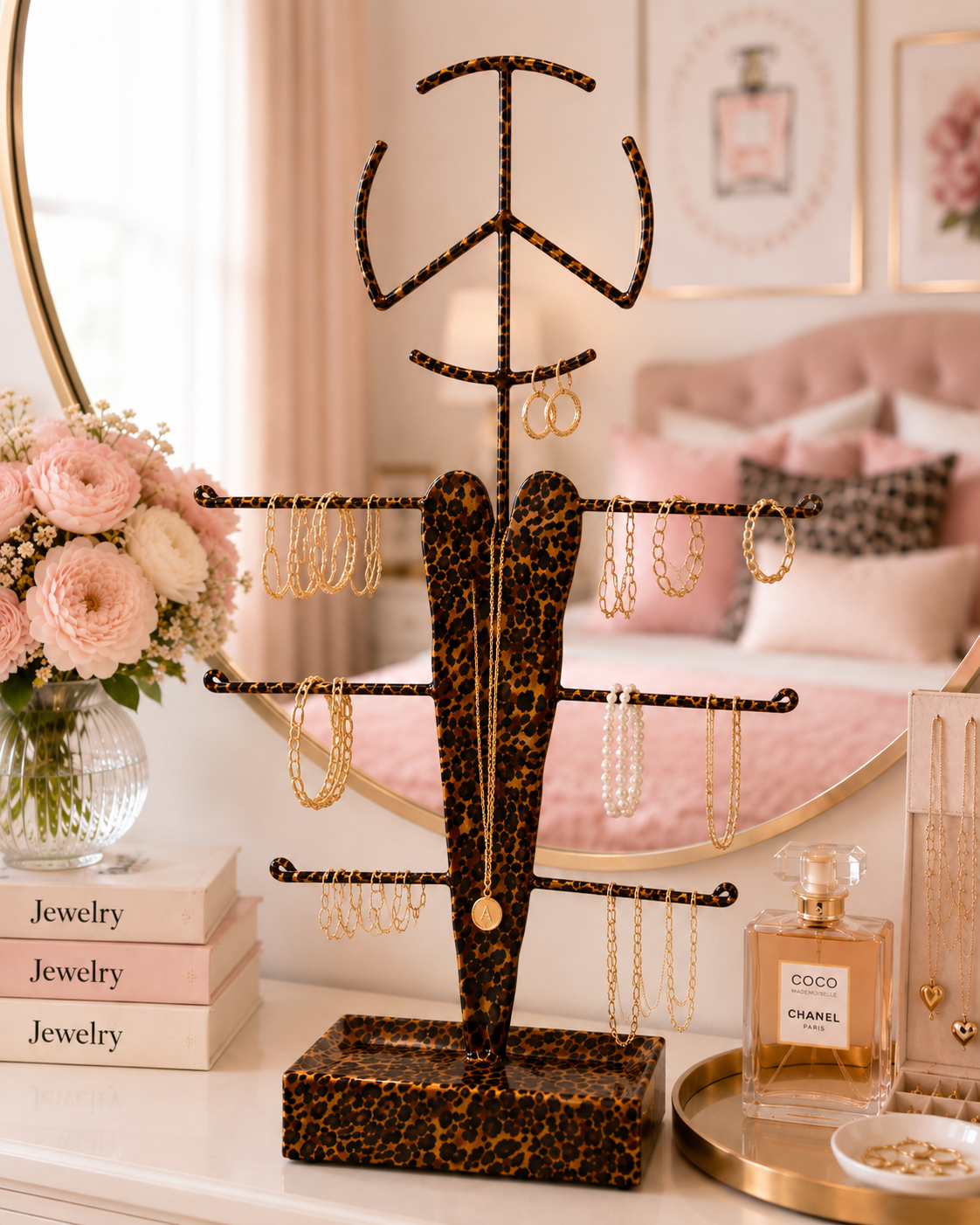 Cheetah Jewelry Stand
