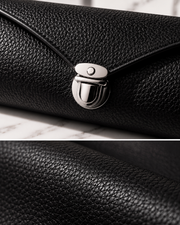 Jewelry Wardrobe Bag | Genuine Black Pebble Leather