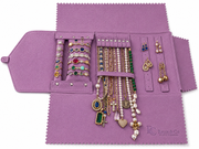 Jewelry Wardrobe Bag | Genuine Orchid Pebble Leather