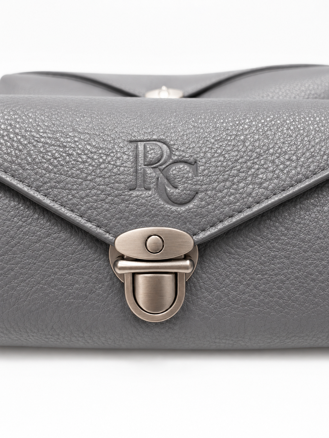 Jewelry Wardrobe Bag | Genuine  Grey Pebble Leather