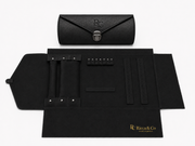 Jewelry Wardrobe Bag | Genuine Black Pebble Leather