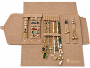 Jewelry Wardrobe Bag | Genuine Blush Pebble Leather