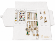 Jewelry Wardrobe Bag | Genuine White Pebble Leather